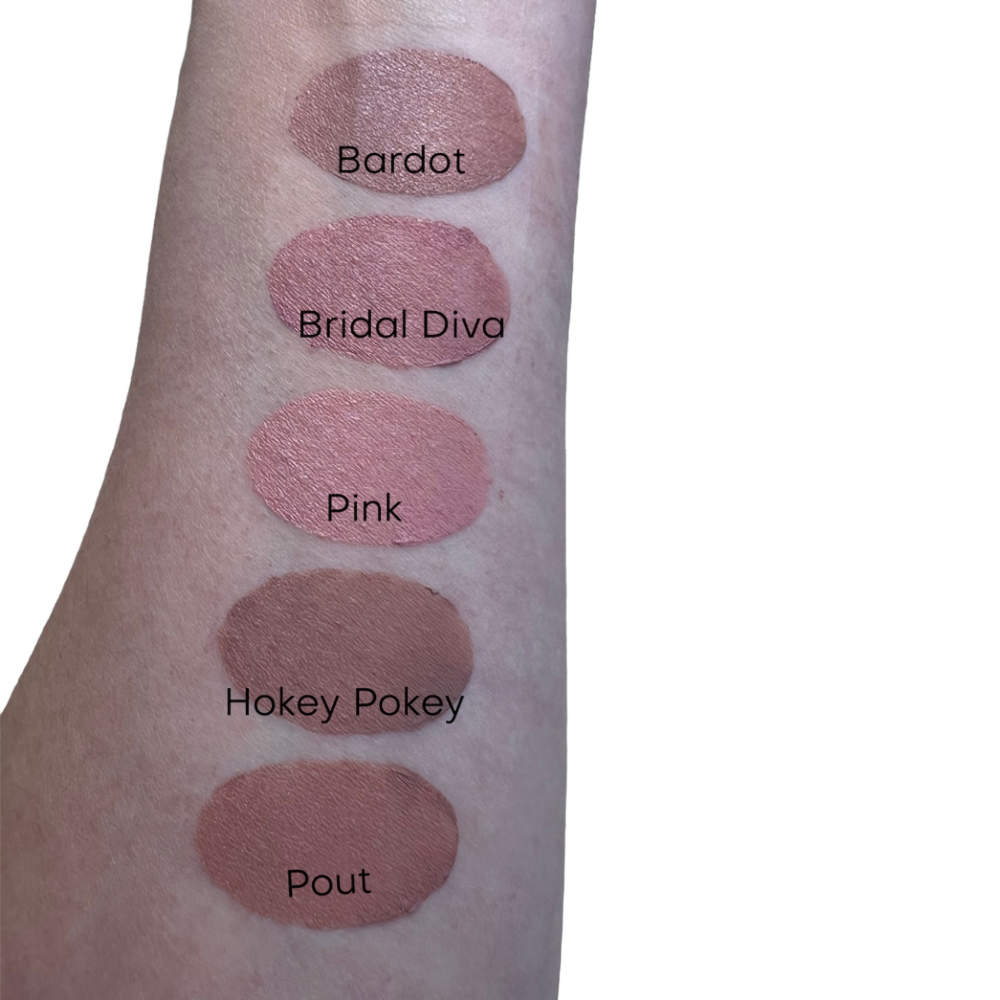 nude lipstick swatch on arm